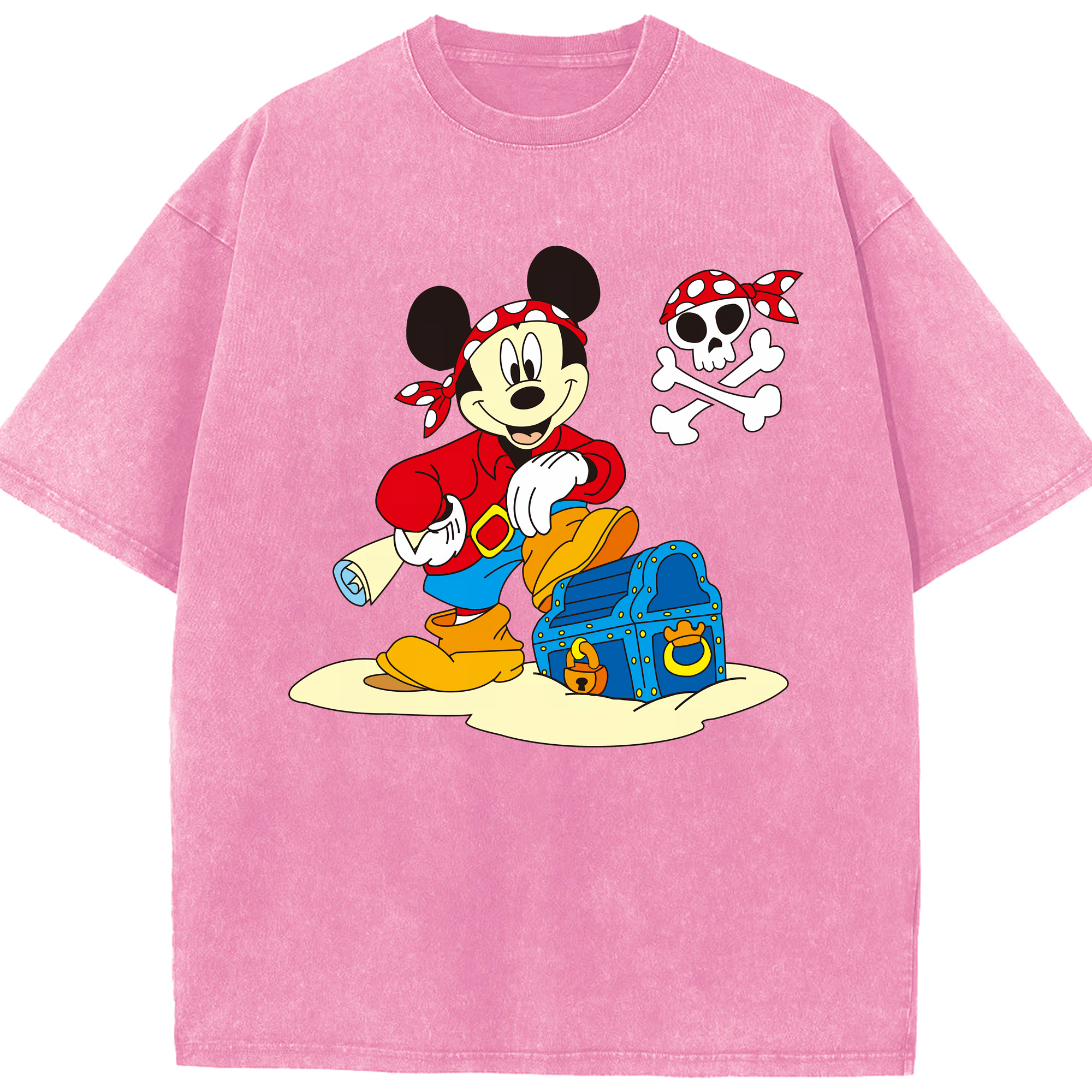 （画像用） ミッキーマウス Mickey Mouse 綿100% ヴィンテージ風 半袖Tシャツ（フロントプリント）
